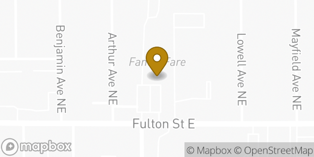 Map showing the location of Amazon Locker - Lucre in Grand Rapids, MI 49503