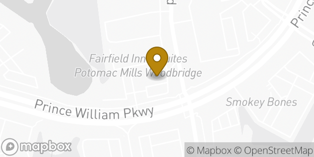 Map showing the location of Amazon Locker - Nevio in Woodbridge, VA 22192