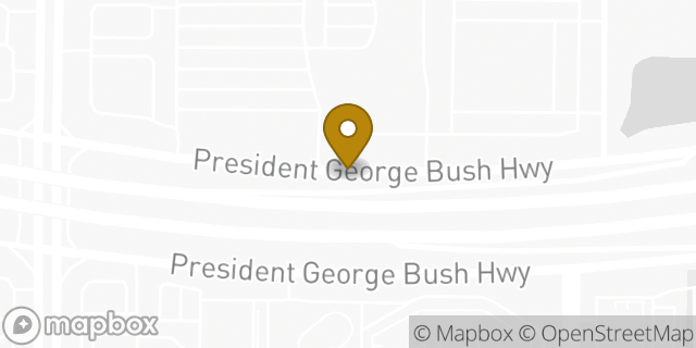 Map showing the location of Hertz Car Rental - Plano - W President George Bush Highway in Plano, TX 75075