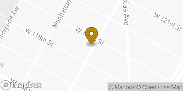 Map showing the location of Chase Bank in New York, NY 10026