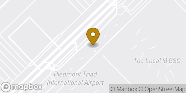 Map showing the location of Budget Rent A Car in Greensboro, NC 27409