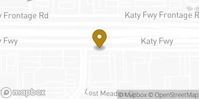 Map showing the location of Houston - Katy Freeway HLE in Houston, TX 77079