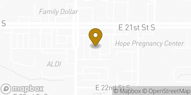 Map showing the location of QuikTrip in Tulsa, OK 74134