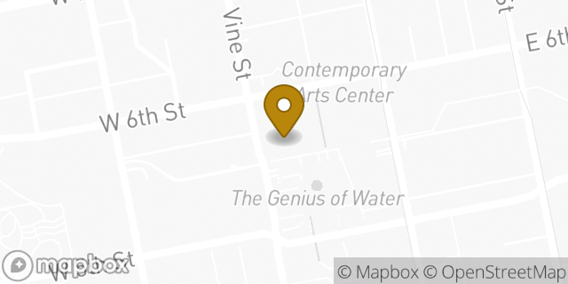Map showing the location of Chipotle Mexican Grill in Cincinnati, OH 45202