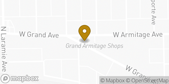 Map showing the location of Dunkin' in Chicago, IL 60639