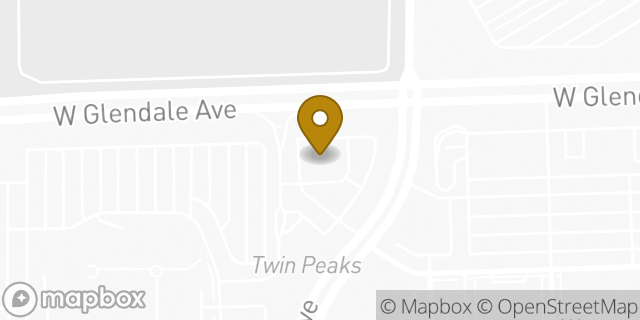 Map showing the location of Olive Garden in Glendale, AZ 85305