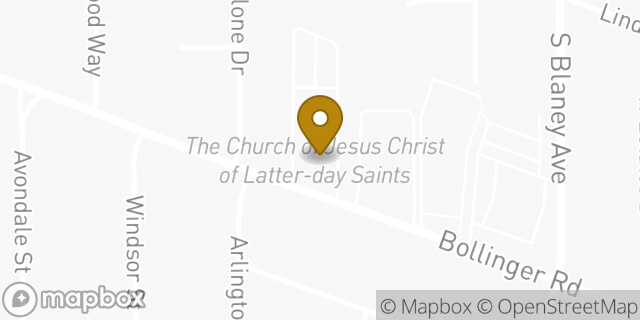 Map showing the location of The Church of Jesus Christ of Latter-day Saints in Cupertino, CA 95014