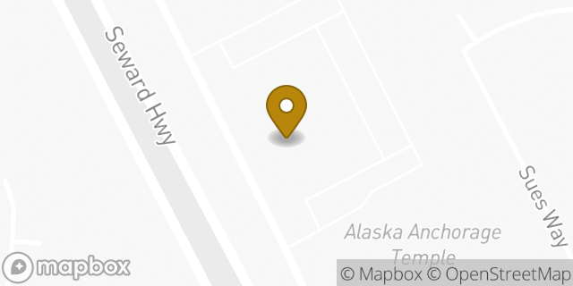 Map showing the location of The Church of Jesus Christ of Latter-day Saints in Anchorage, AK 99516