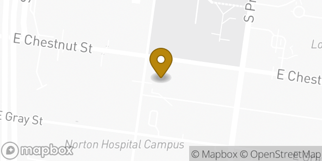 Map showing the location of Norton Children's Maternal - Fetal Medicine - Downtown in Louisville, KY 40202