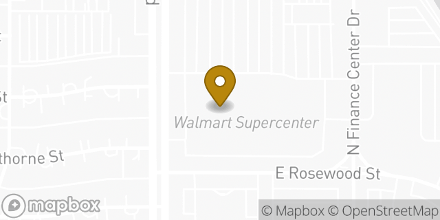 Map showing the location of Walmart Wireless Services in Tucson, AZ 85710