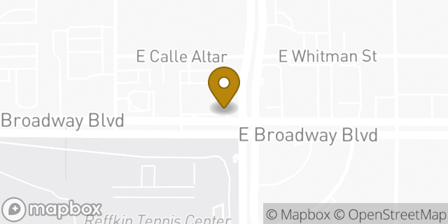 Map showing the location of The UPS Store in Tucson, AZ 85716