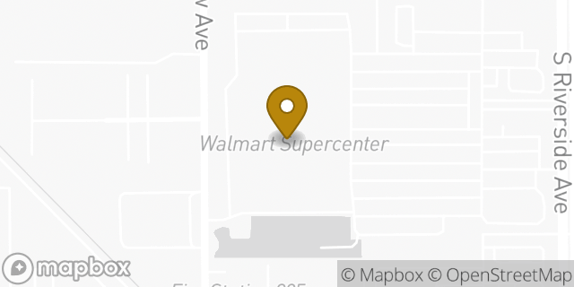 Map showing the location of Walmart Rialto in CA 92376