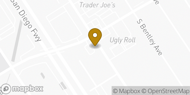 Map showing the location of Starbucks in Los Angeles, CA 90034