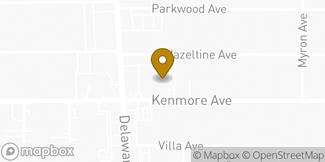 Map showing the location of ATM Walgreens in Buffalo, NY 14217