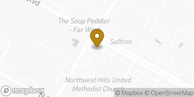 Map showing the location of Starbucks in Austin, TX 78731