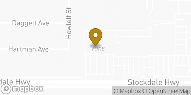 Map showing the location of Vons in Bakersfield, CA 93309