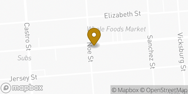 Map showing the location of Starbucks in San Francisco, CA 94114