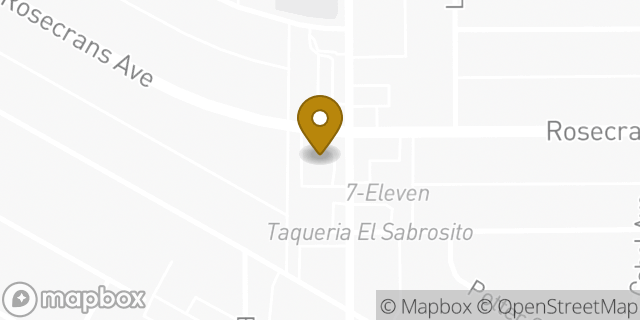 Map showing the location of Starbucks in Bellflower, CA 90706