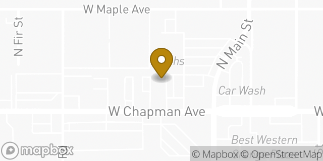 Map showing the location of The UPS Store in Orange, CA 92868