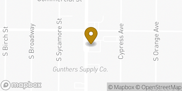 Map showing the location of AutoZone in Santa Ana, CA 92707