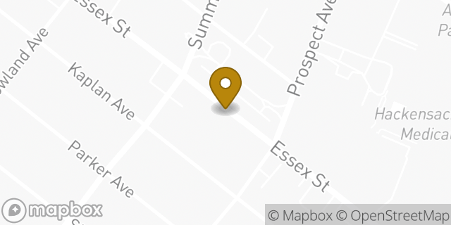 Map showing the location of Citi ATM in Hackensack, NJ 07601