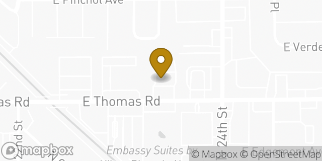 Map showing the location of Dunkin' in Phoenix, AZ 85016