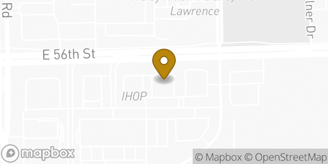 Map showing the location of Panera Bread in Indianapolis, IN 46216
