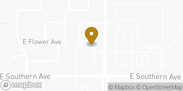 Map showing the location of Dunkin' in Mesa, AZ 85208
