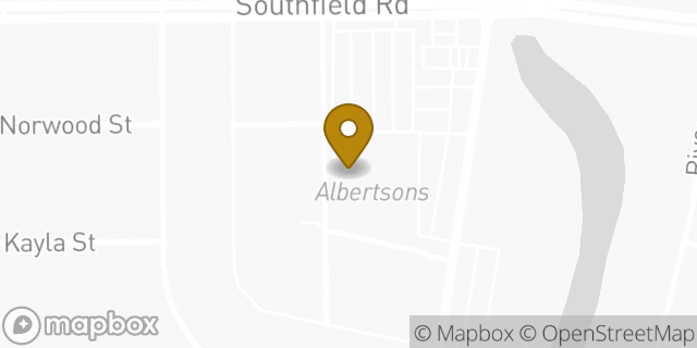 Map showing the location of Albertsons in Shreveport, LA 71105