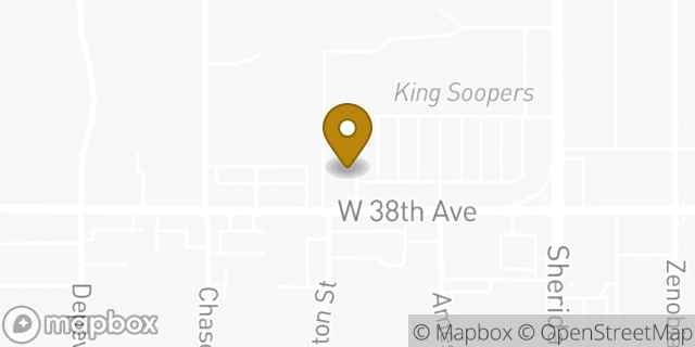 Map showing the location of Subway in Wheat Ridge, CO 80212