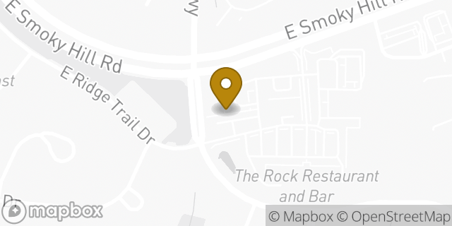 Map showing the location of Chase Bank in Aurora, CO 80016