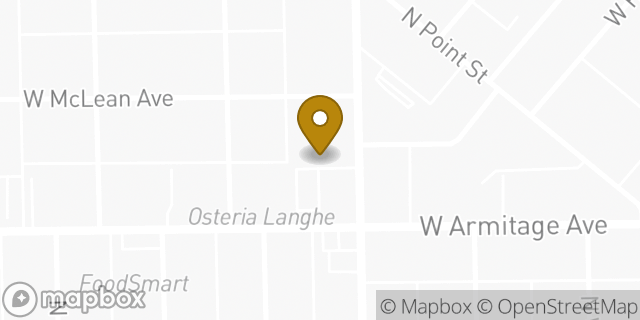 Map showing the location of Papa John's Pizza in Chicago, IL 60647