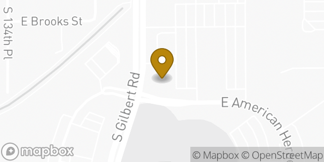 Map showing the location of Warner in Gilbert, AZ 85296