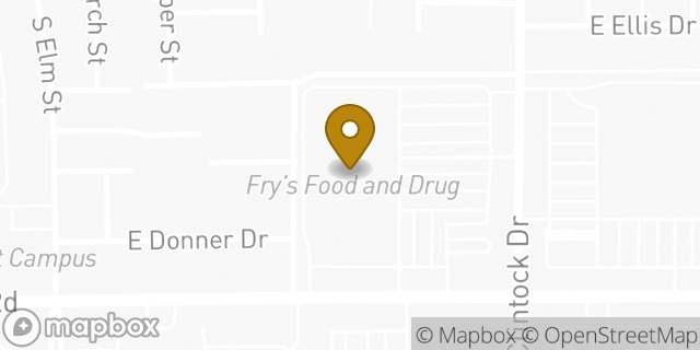 Map showing the location of Kroger in Tempe, AZ 85282