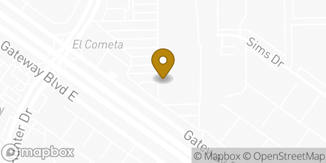 Map showing the location of Amazon Locker - Reed in El Paso, TX 79925