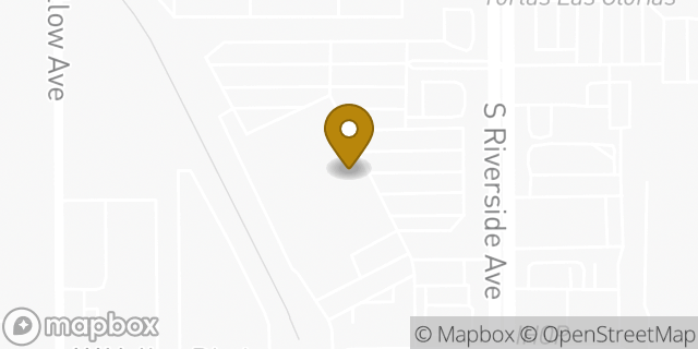 Map showing the location of Amazon Locker - Lurdes in Rialto, CA 92376