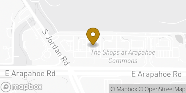 Map showing the location of E. Arapahoe in Aurora, CO 80016