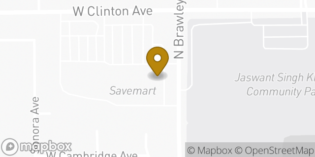 Map showing the location of Amazon Locker - Fenster in Fresno, CA 93722