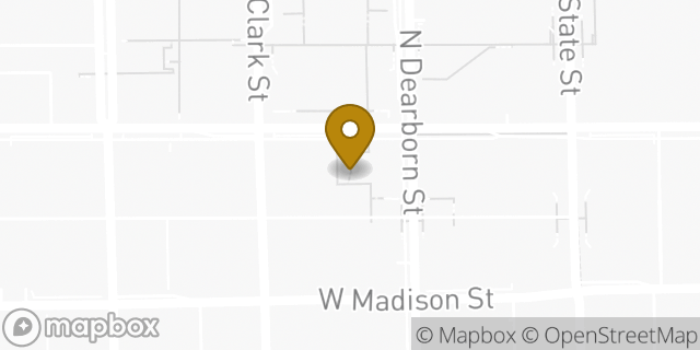Map showing the location of Amazon Locker - Caddy in Chicago, IL 60602