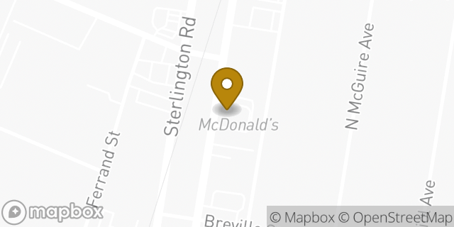 Map showing the location of McDonald's in Monroe, LA 71203