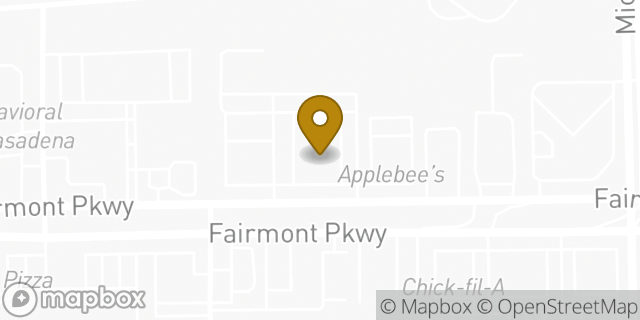 Map showing the location of Chuck E. Cheese's in Pasadena, TX 77505