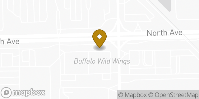 Map showing the location of Buffalo Wild Wings in Melrose Park, IL 60160