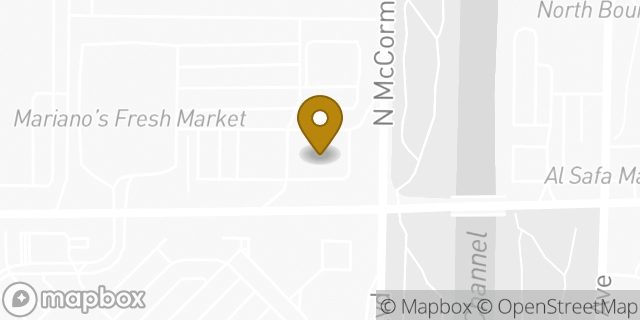 Map showing the location of LongHorn Steakhouse in Skokie, IL 60076