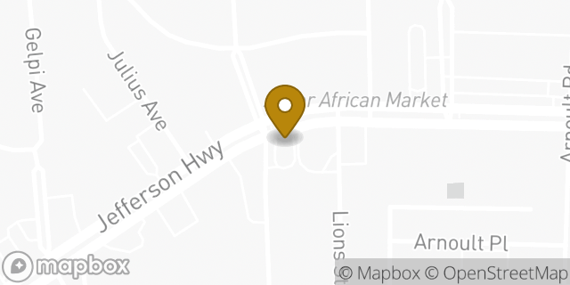 Map showing the location of Subway in New Orleans, LA 70121
