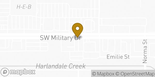 Map showing the location of Subway in San Antonio, TX