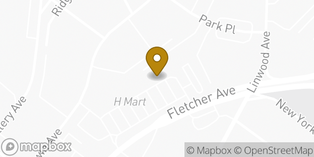 Map showing the location of Bank of America Financial Center & Walk-Up ATM | Linwood Plaza in Fort Lee, NJ 07024