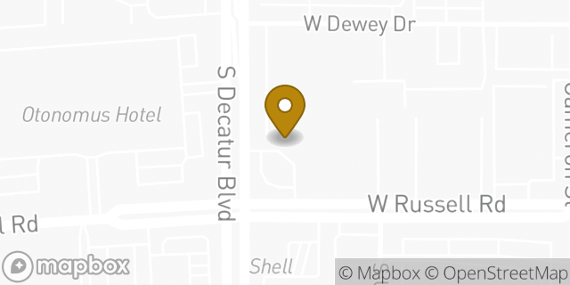 Map showing the location of Amazon Locker - Cyprien in Las Vegas, NV 89118