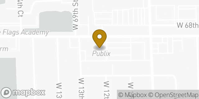 Map showing the location of Publix in Hialeah, FL 33014