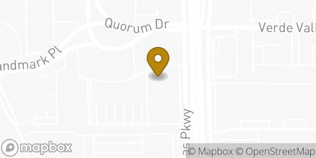 Map showing the location of Chase Bank in Addison, TX