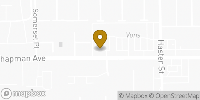Map showing the location of Baskin-Robbins in Garden Grove, CA 92840